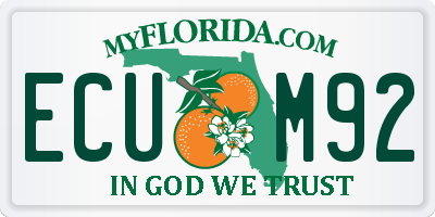 FL license plate ECUM92