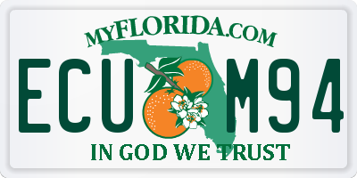 FL license plate ECUM94