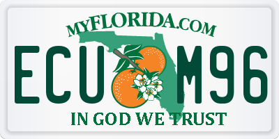 FL license plate ECUM96