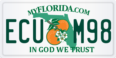FL license plate ECUM98