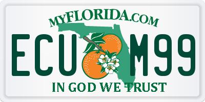 FL license plate ECUM99