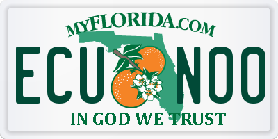 FL license plate ECUN00