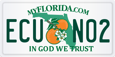 FL license plate ECUN02