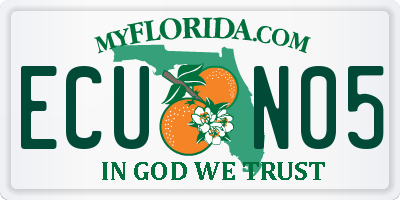 FL license plate ECUN05