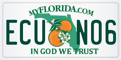 FL license plate ECUN06