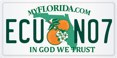 FL license plate ECUN07