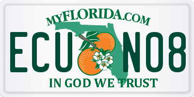FL license plate ECUN08