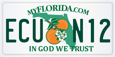 FL license plate ECUN12