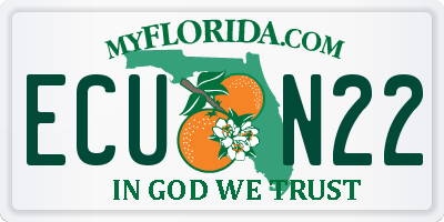 FL license plate ECUN22