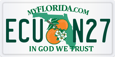 FL license plate ECUN27