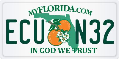 FL license plate ECUN32