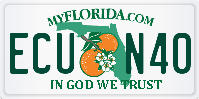 FL license plate ECUN40