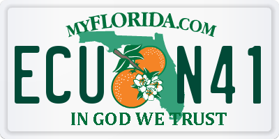 FL license plate ECUN41