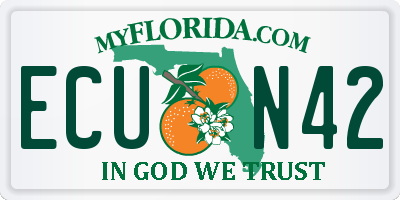 FL license plate ECUN42