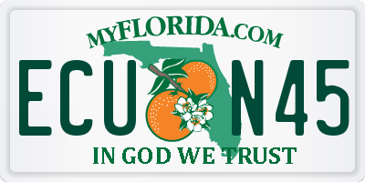 FL license plate ECUN45