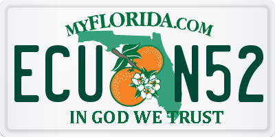 FL license plate ECUN52