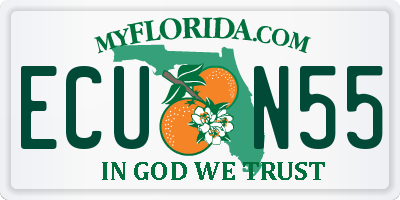 FL license plate ECUN55