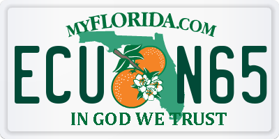 FL license plate ECUN65