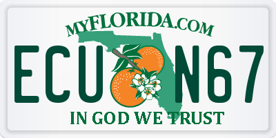 FL license plate ECUN67