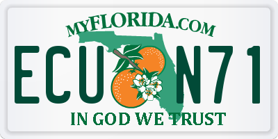 FL license plate ECUN71