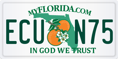 FL license plate ECUN75