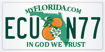 FL license plate ECUN77