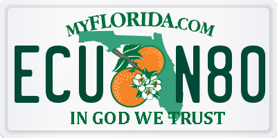 FL license plate ECUN80