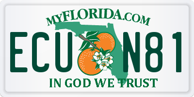 FL license plate ECUN81