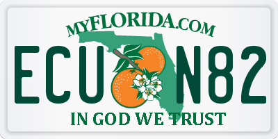 FL license plate ECUN82