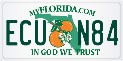 FL license plate ECUN84