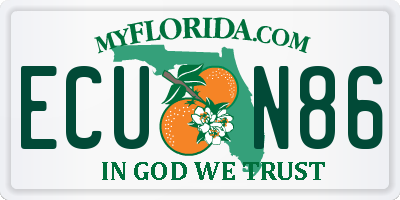 FL license plate ECUN86
