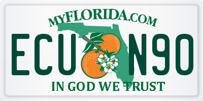 FL license plate ECUN90