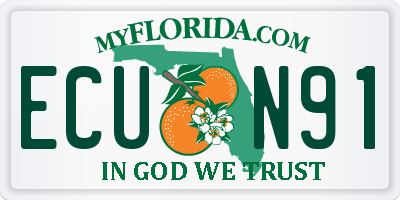 FL license plate ECUN91