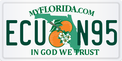 FL license plate ECUN95