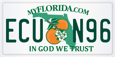 FL license plate ECUN96