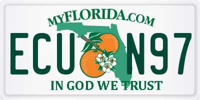 FL license plate ECUN97
