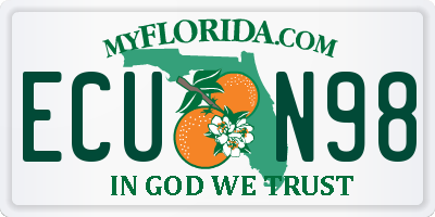 FL license plate ECUN98