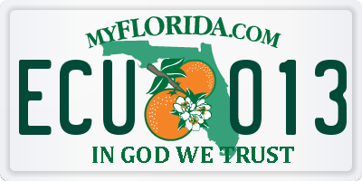 FL license plate ECUO13