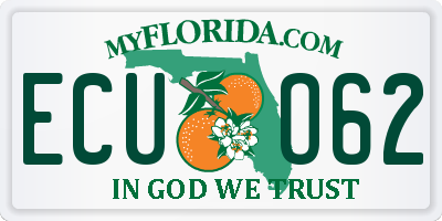 FL license plate ECUO62