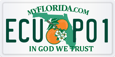 FL license plate ECUP01