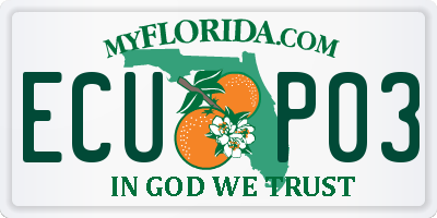 FL license plate ECUP03