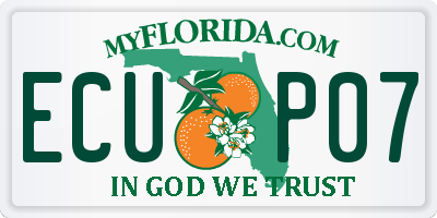 FL license plate ECUP07