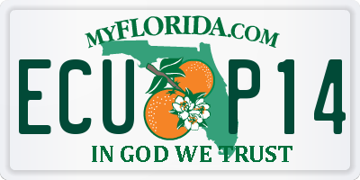 FL license plate ECUP14