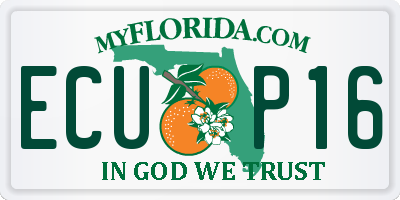 FL license plate ECUP16