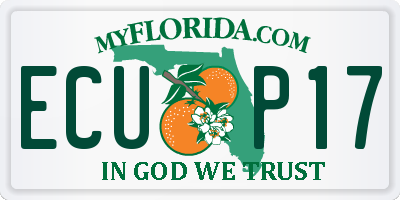 FL license plate ECUP17