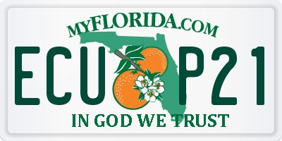 FL license plate ECUP21