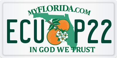 FL license plate ECUP22