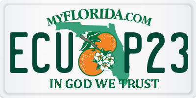 FL license plate ECUP23