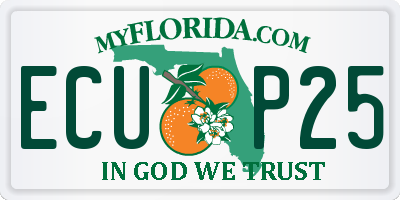 FL license plate ECUP25