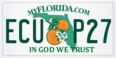 FL license plate ECUP27